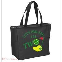 Let's Par I'm Two Golf 2nd Birthday Tote Bag thumb 2