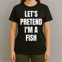 LetS Pretend IM A Fish Funny Halloween T-Shirt thumb 4