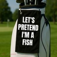 LetS Pretend IM A Fish Funny Halloween Golf Towel thumb 2
