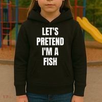 LetS Pretend IM A Fish Funny Halloween Kids Hoodie thumb 3