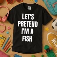 LetS Pretend IM A Fish Funny Halloween Kids T-Shirt thumb 3