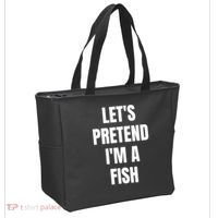 LetS Pretend IM A Fish Funny Halloween Tote Bag thumb 2