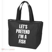 LetS Pretend IM A Fish Funny Halloween Tote Bag thumb 3
