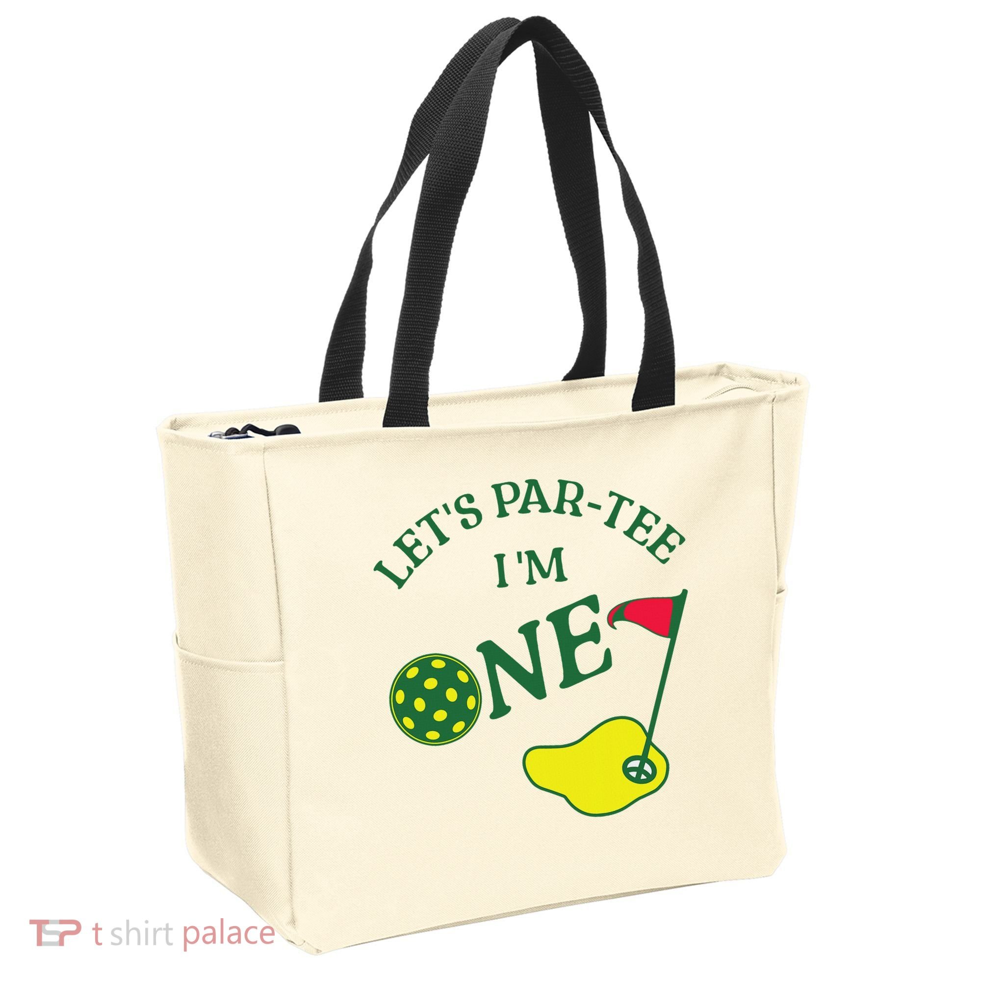Let's Par I'm One Golf 1st Birthday Tote Bag
