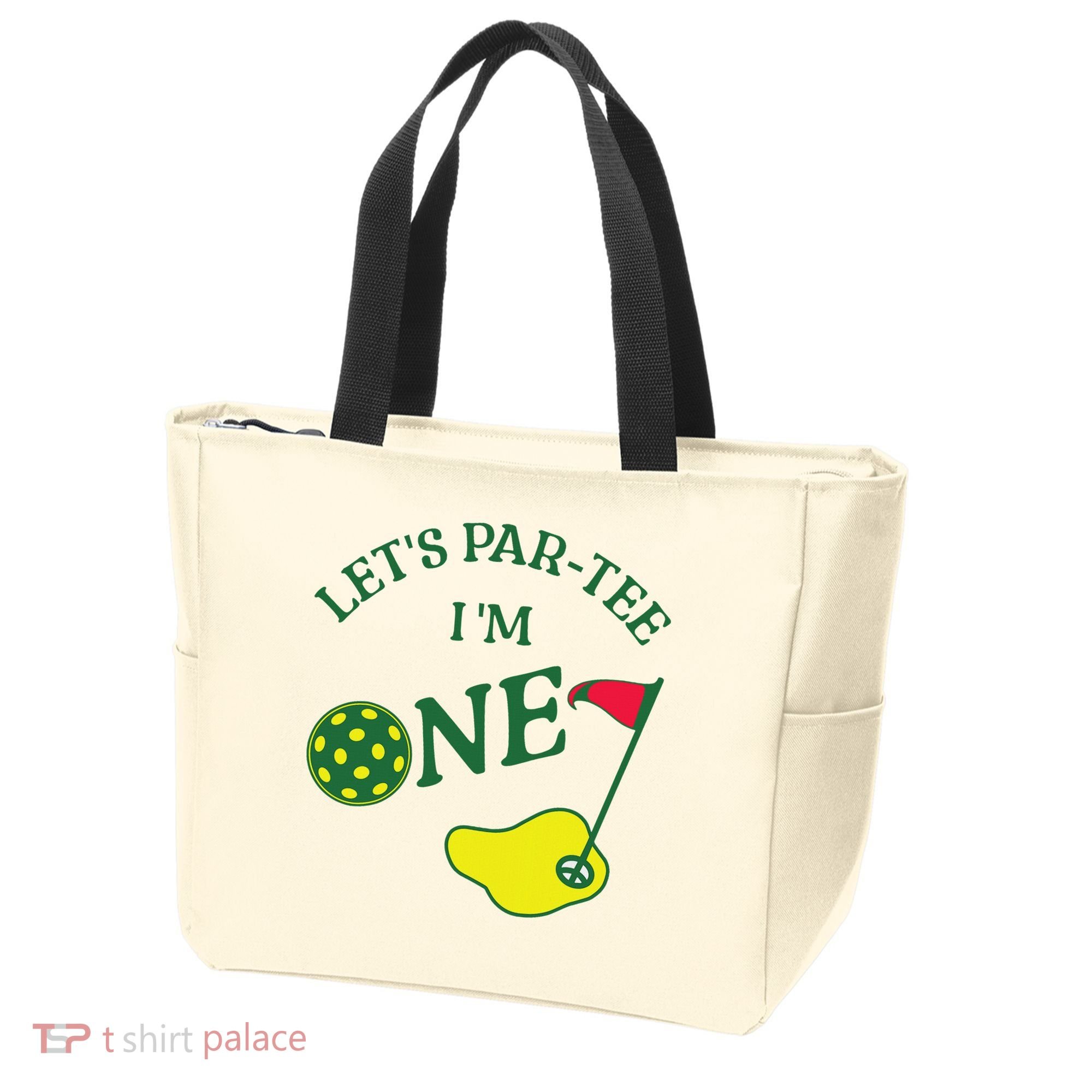 Let's Par I'm One Golf 1st Birthday Tote Bag