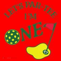 Let's Par I'm One Golf 1st Birthday Santa Hat thumb 1