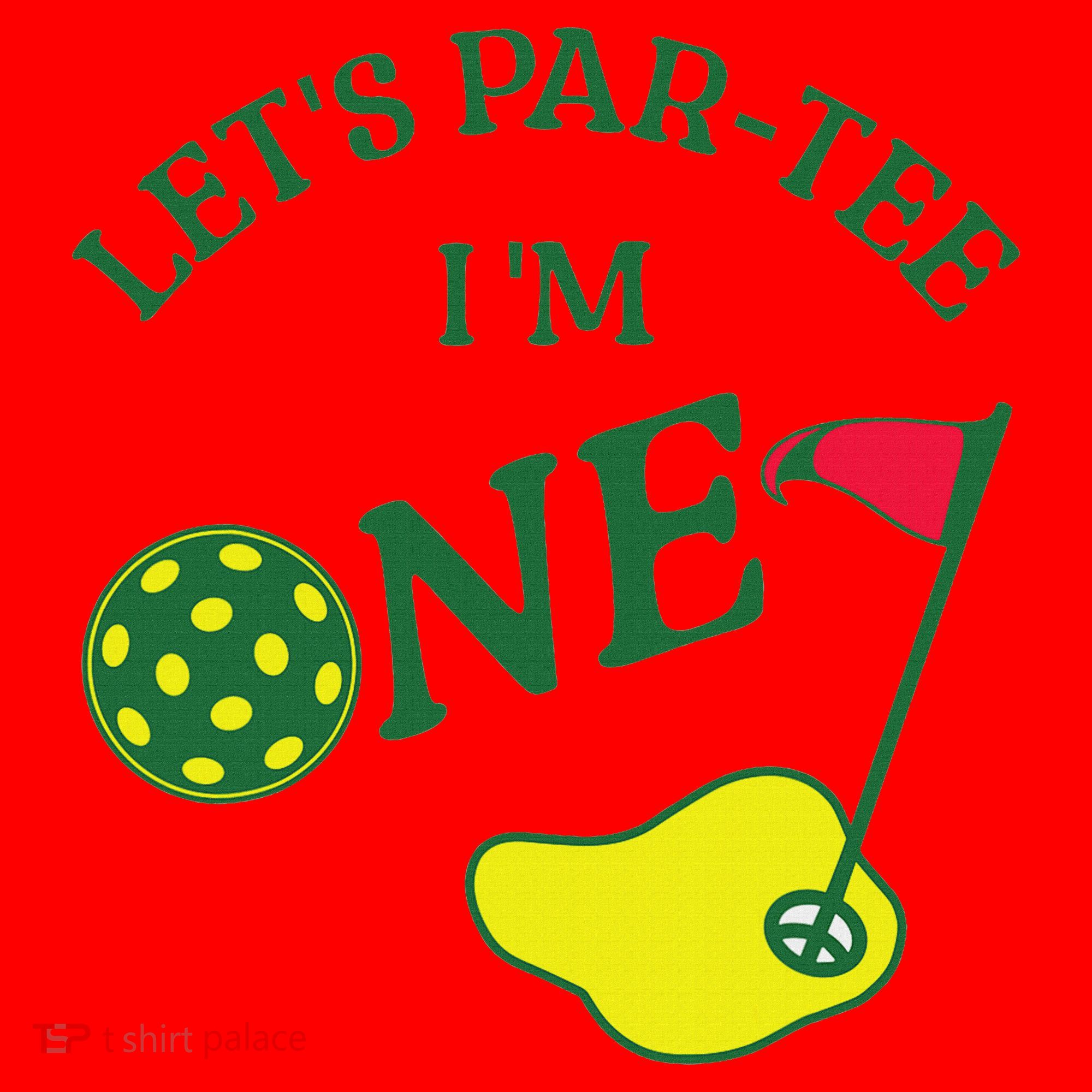Let's Par I'm One Golf 1st Birthday Santa Hat
