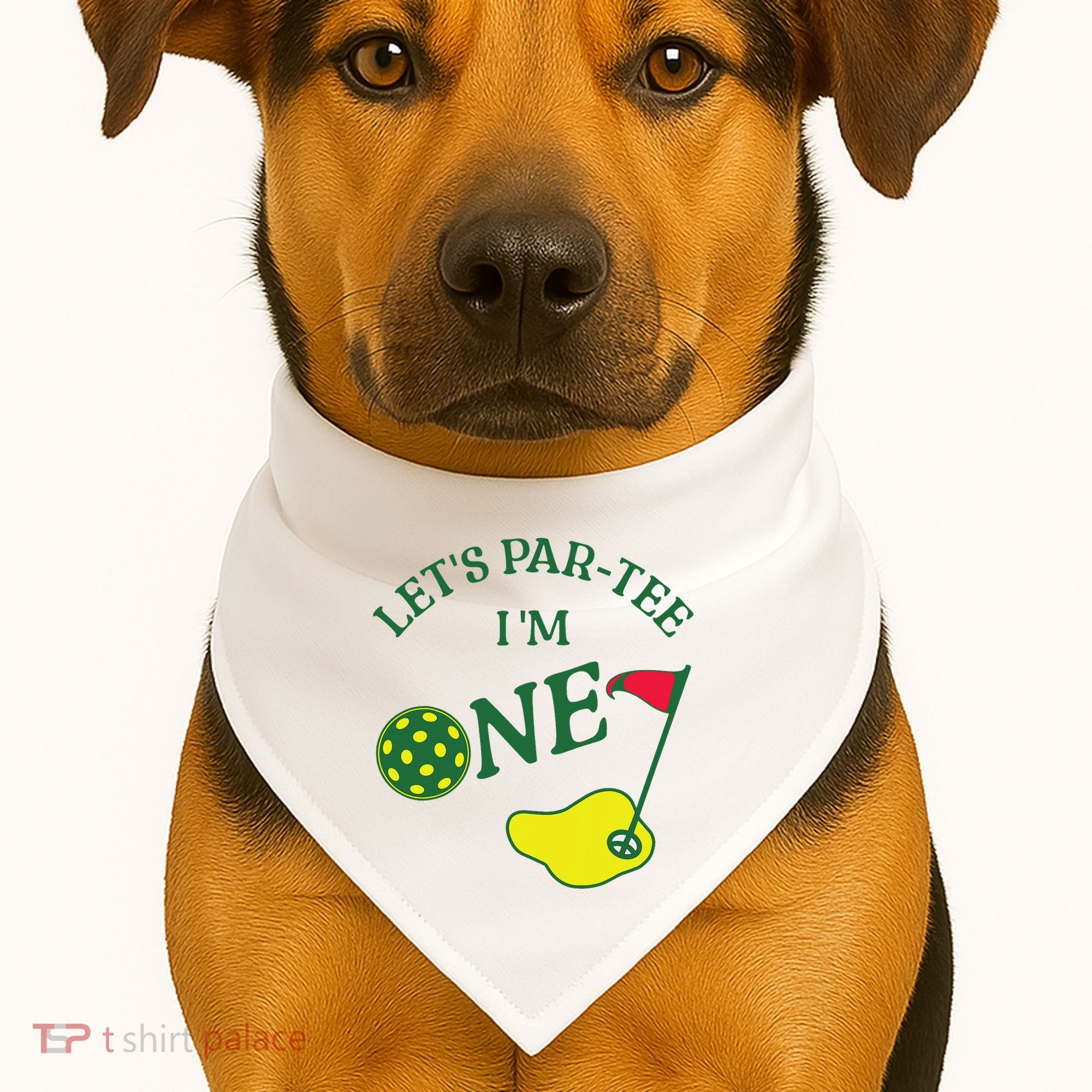 Let's Par I'm One Golf 1st Birthday USA-Made Doggie Bandana
