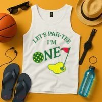 Let's Par I'm One Golf 1st Birthday Tank Top thumb 4