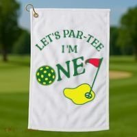 Let's Par I'm One Golf 1st Birthday Golf Towel thumb 1
