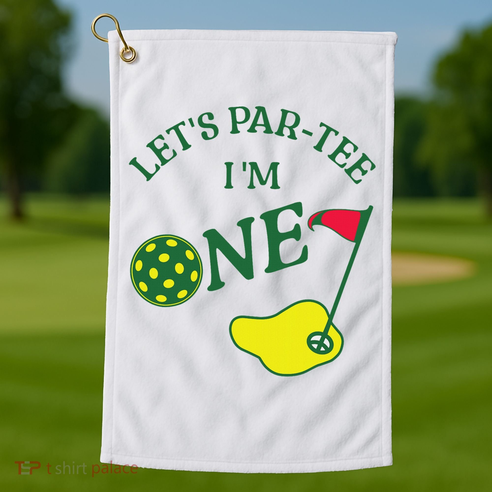 Let's Par I'm One Golf 1st Birthday Golf Towel