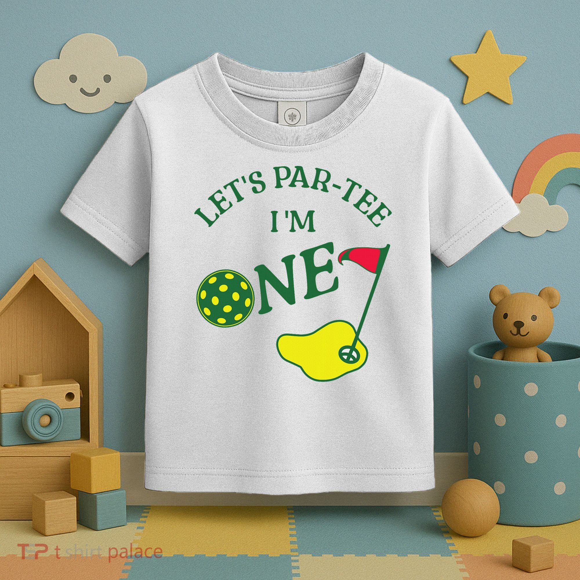 Let's Par I'm One Golf 1st Birthday Toddler T-Shirt