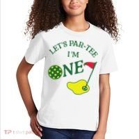 Let's Par I'm One Golf 1st Birthday Kids T-Shirt thumb 2