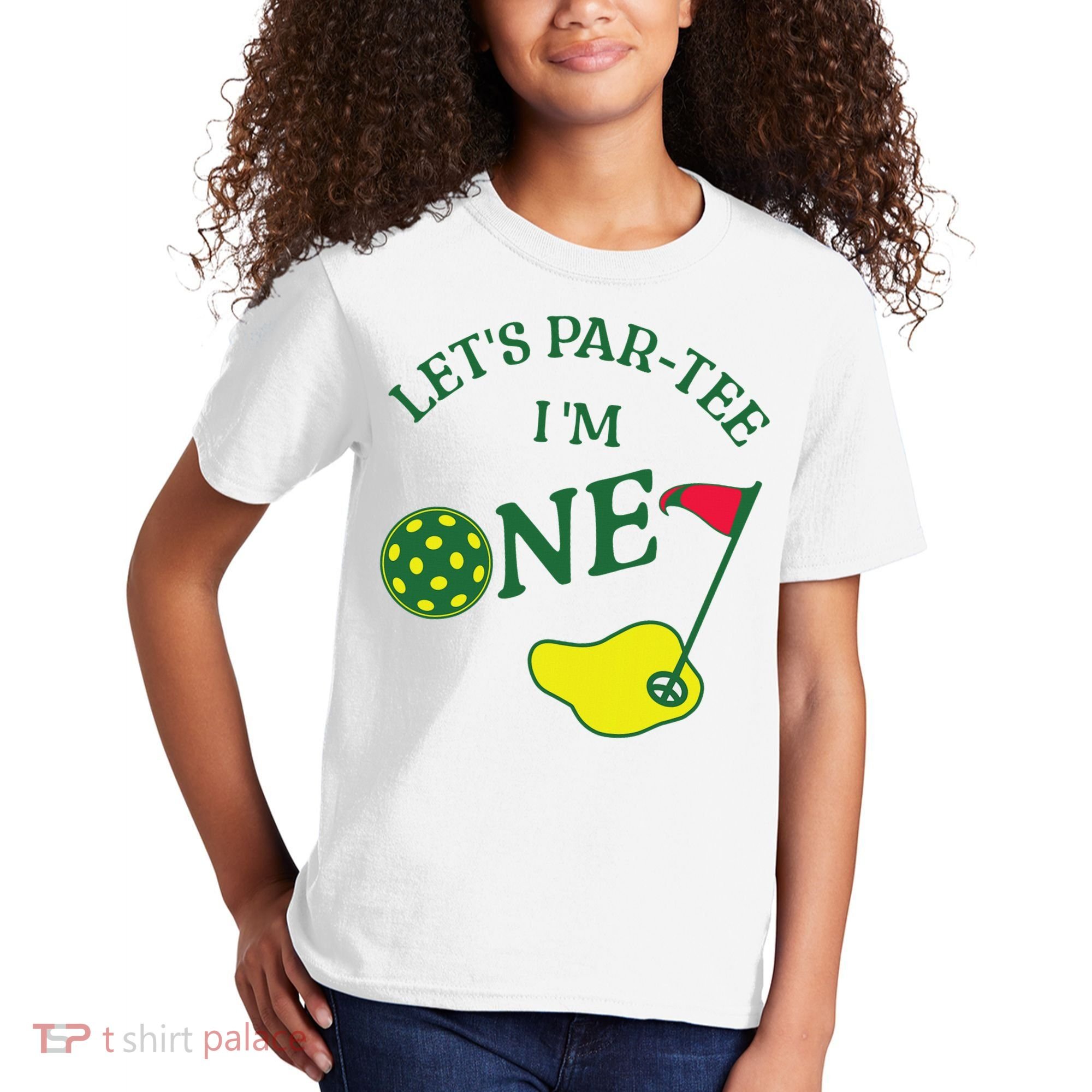 Let's Par I'm One Golf 1st Birthday Kids T-Shirt