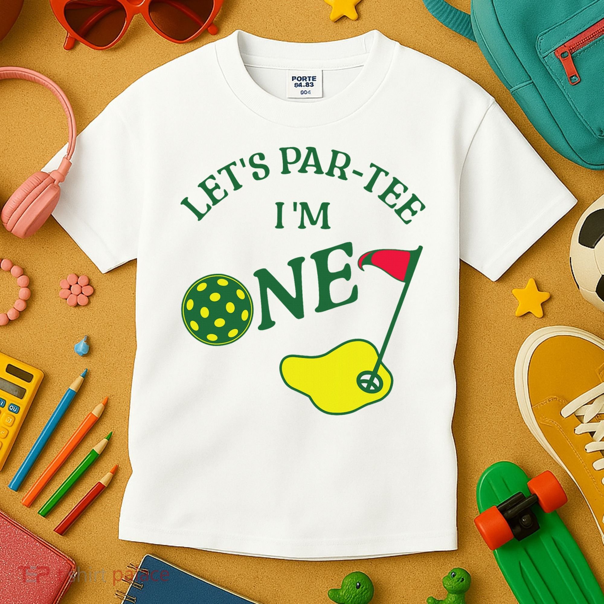 Let's Par I'm One Golf 1st Birthday Kids T-Shirt