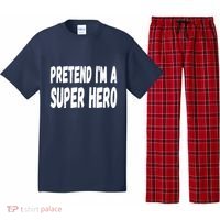 Lazy Pretend I'm A Super Hero Halloween or Costume Party Pajama Set thumb 0