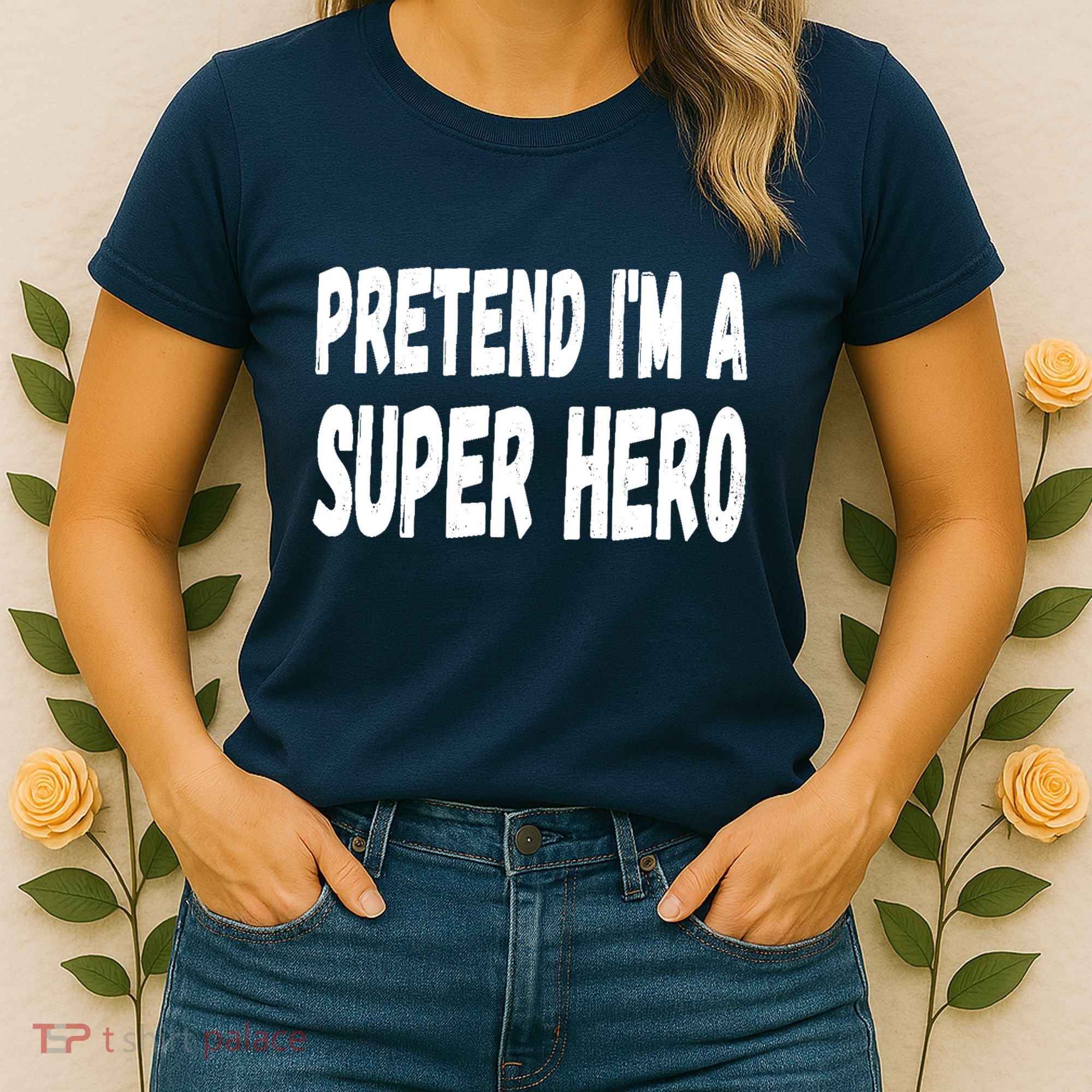 Lazy Pretend I'm A Super Hero Halloween or Costume Party Women's T-Shirt