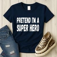 Lazy Pretend I'm A Super Hero Halloween or Costume Party Women's T-Shirt thumb 3