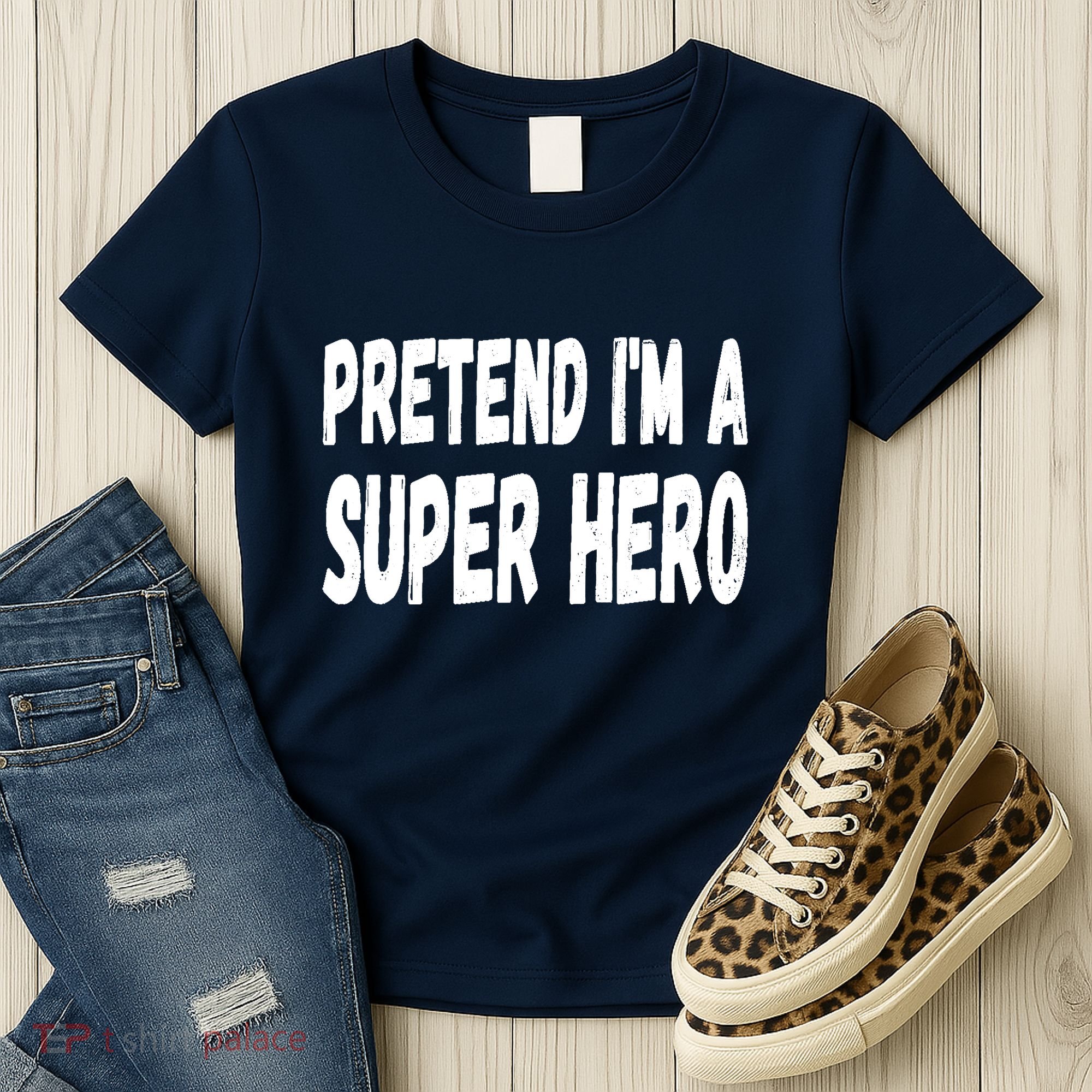 Lazy Pretend I'm A Super Hero Halloween or Costume Party Women's T-Shirt