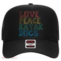 Love Peace Kayak Dogs Kayaking For Kayaker Whitewater Cute Gift Hat thumb 0