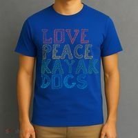 Love Peace Kayak Dogs Kayaking For Kayaker Whitewater Cute Gift T-Shirt thumb 3