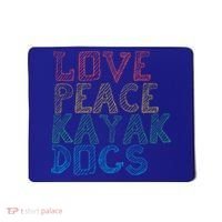 Love Peace Kayak Dogs Kayaking For Kayaker Whitewater Cute Gift Mousepad thumb 0