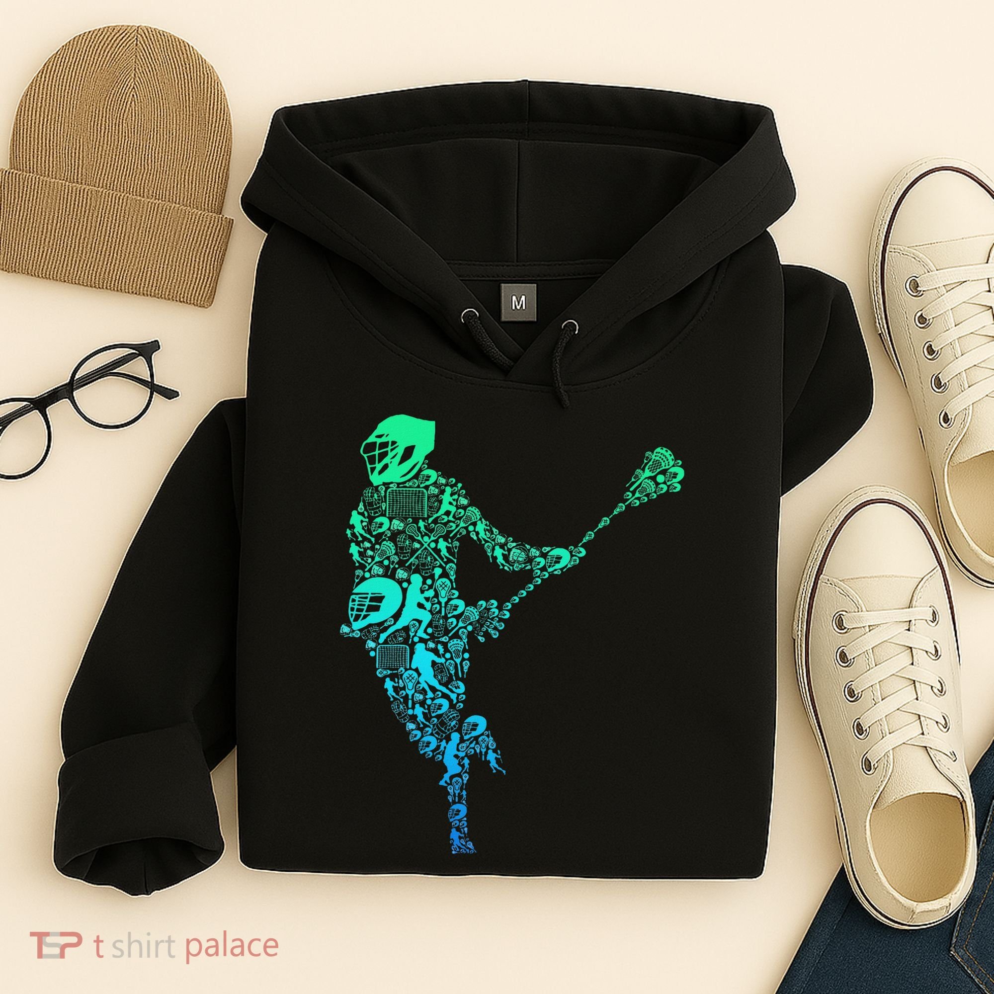 Lacrosse Player Hoodie