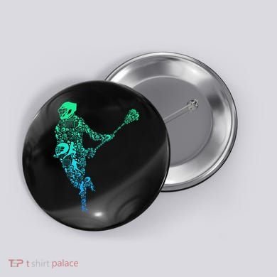 Lacrosse Player Button