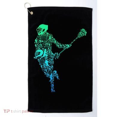 Lacrosse Player Golf Towel