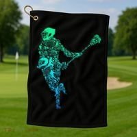 Lacrosse Player Golf Towel thumb 1