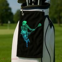 Lacrosse Player Golf Towel thumb 2