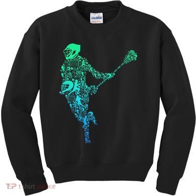 Lacrosse Player Kids Sweatshirt