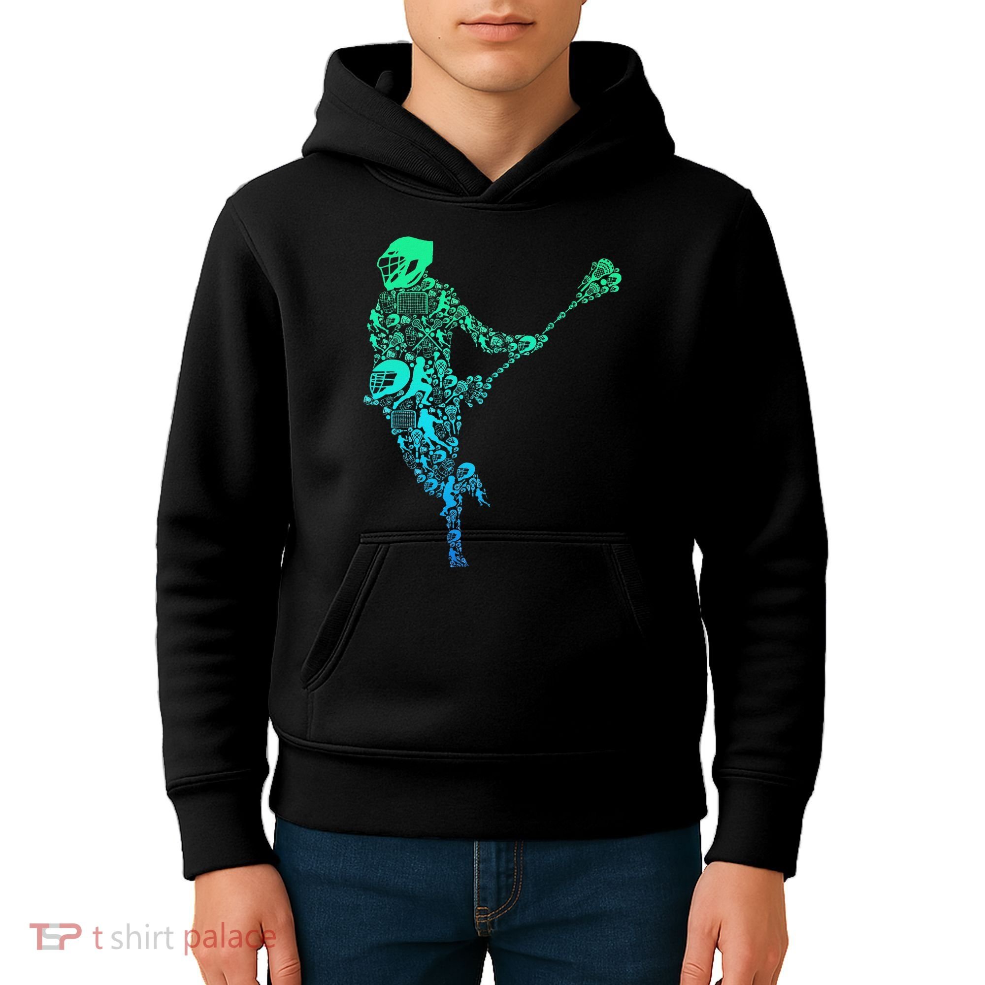 Lacrosse Player Kids Hoodie