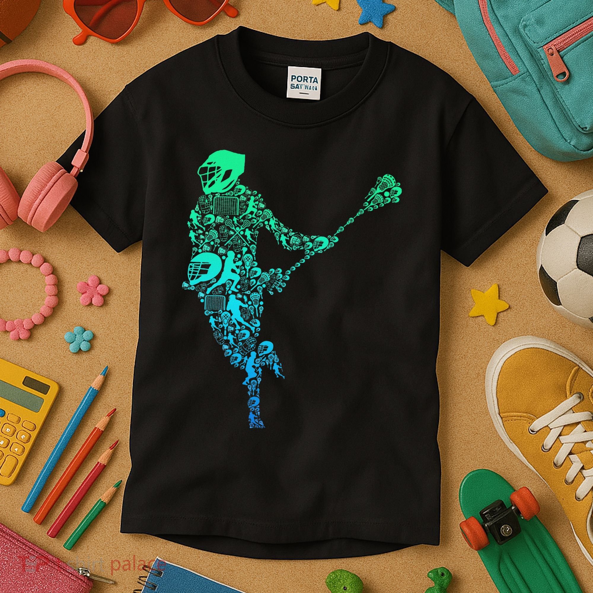 Lacrosse Player Kids T-Shirt