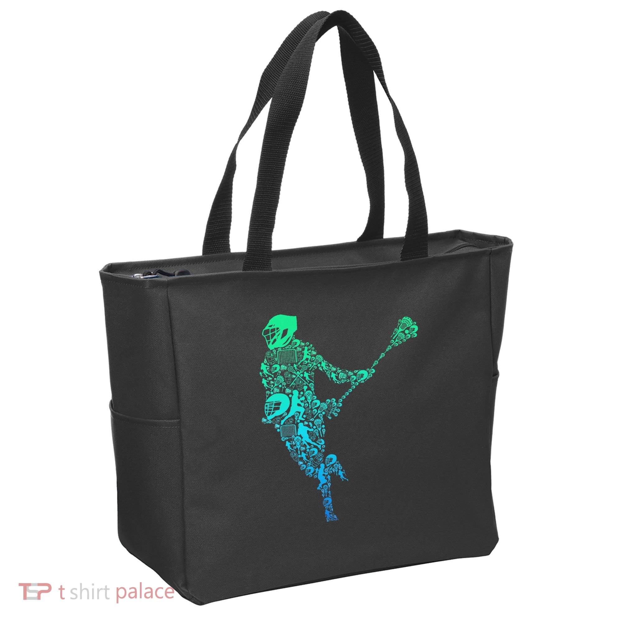 Lacrosse Player Tote Bag