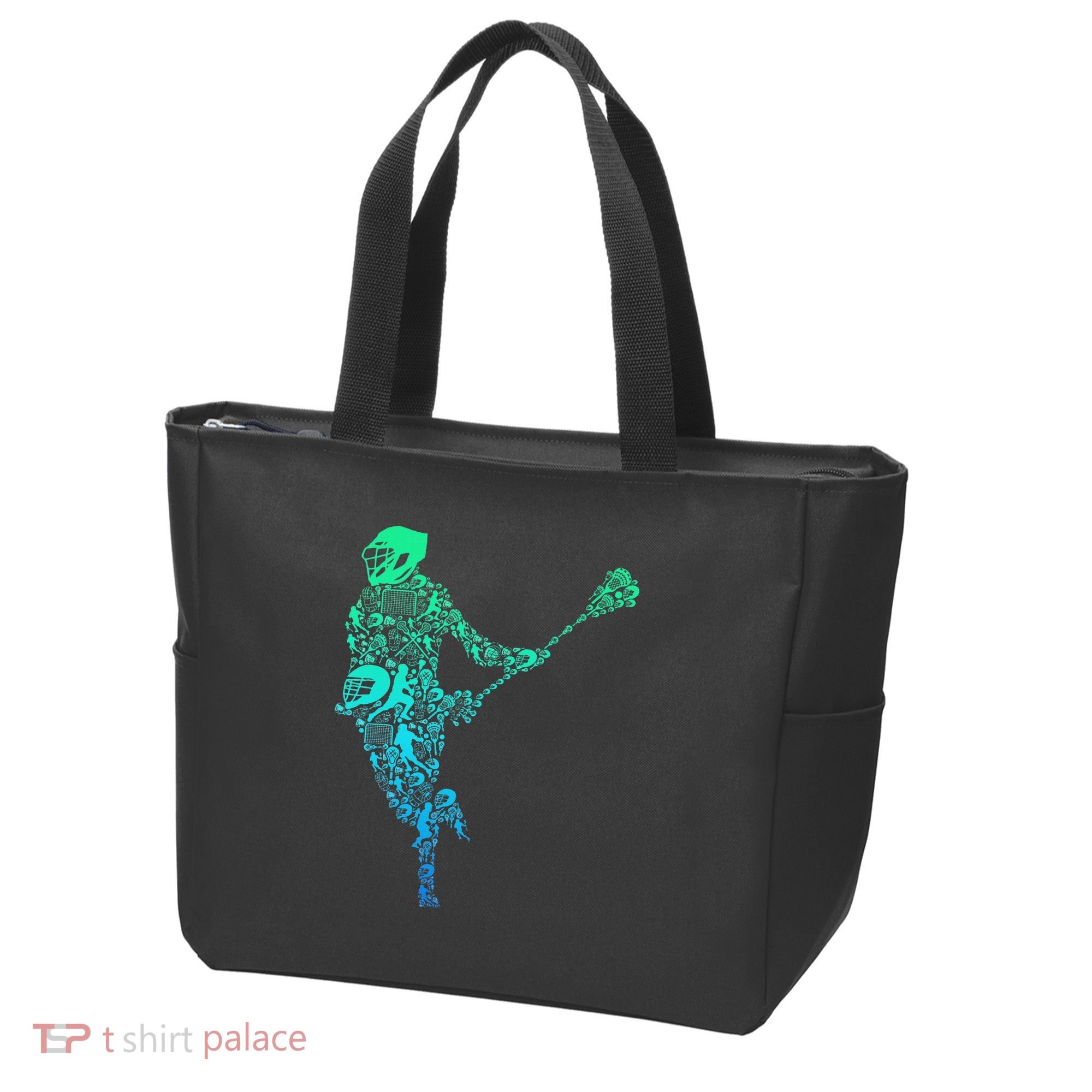 Lacrosse Player Tote Bag