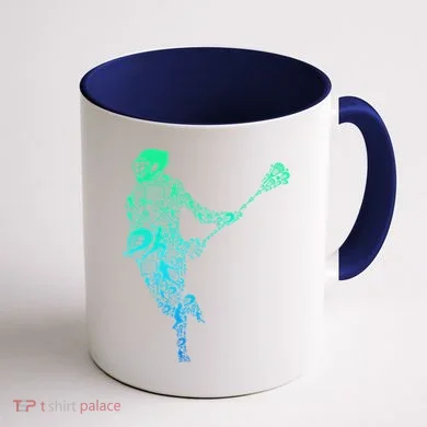 Lacrosse Player Coffee Mug back