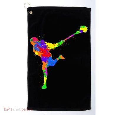 Lacrosse Player Golf Towel