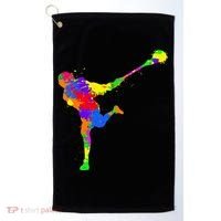 Lacrosse Player Golf Towel thumb 0