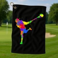 Lacrosse Player Golf Towel thumb 1