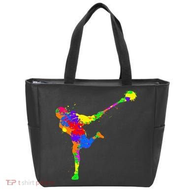 Lacrosse Player Tote Bag