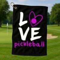 Love Pickleball Golf Towel thumb 1