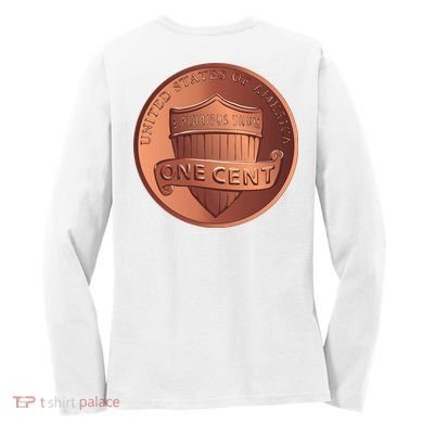 Lincoln Penny Women's Long Sleeve Shirt back