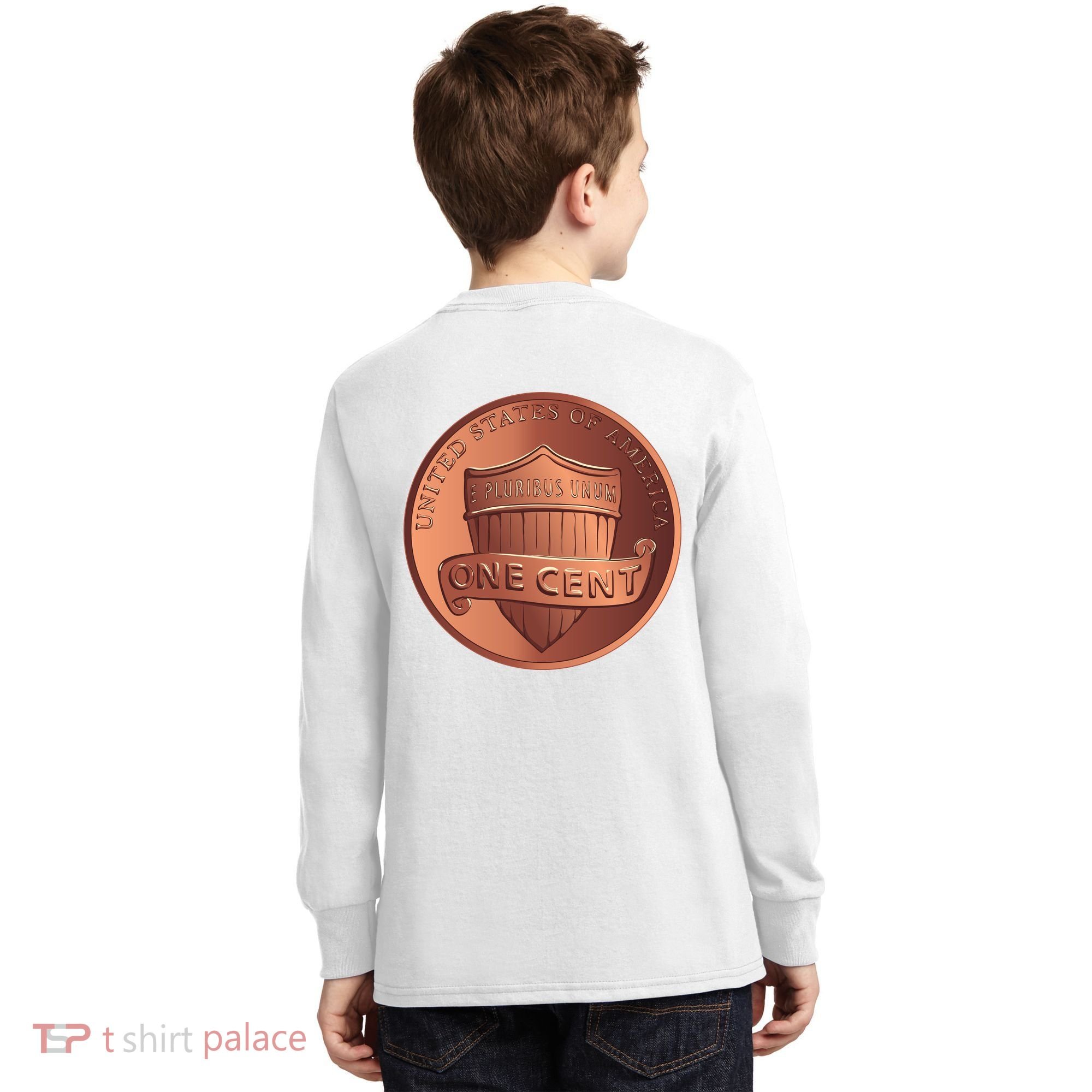 Lincoln Penny Kids Long Sleeve Shirt