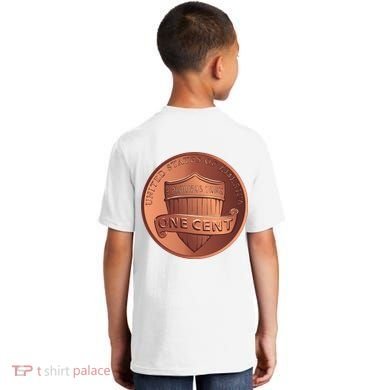 Lincoln Penny Kids T-Shirt back