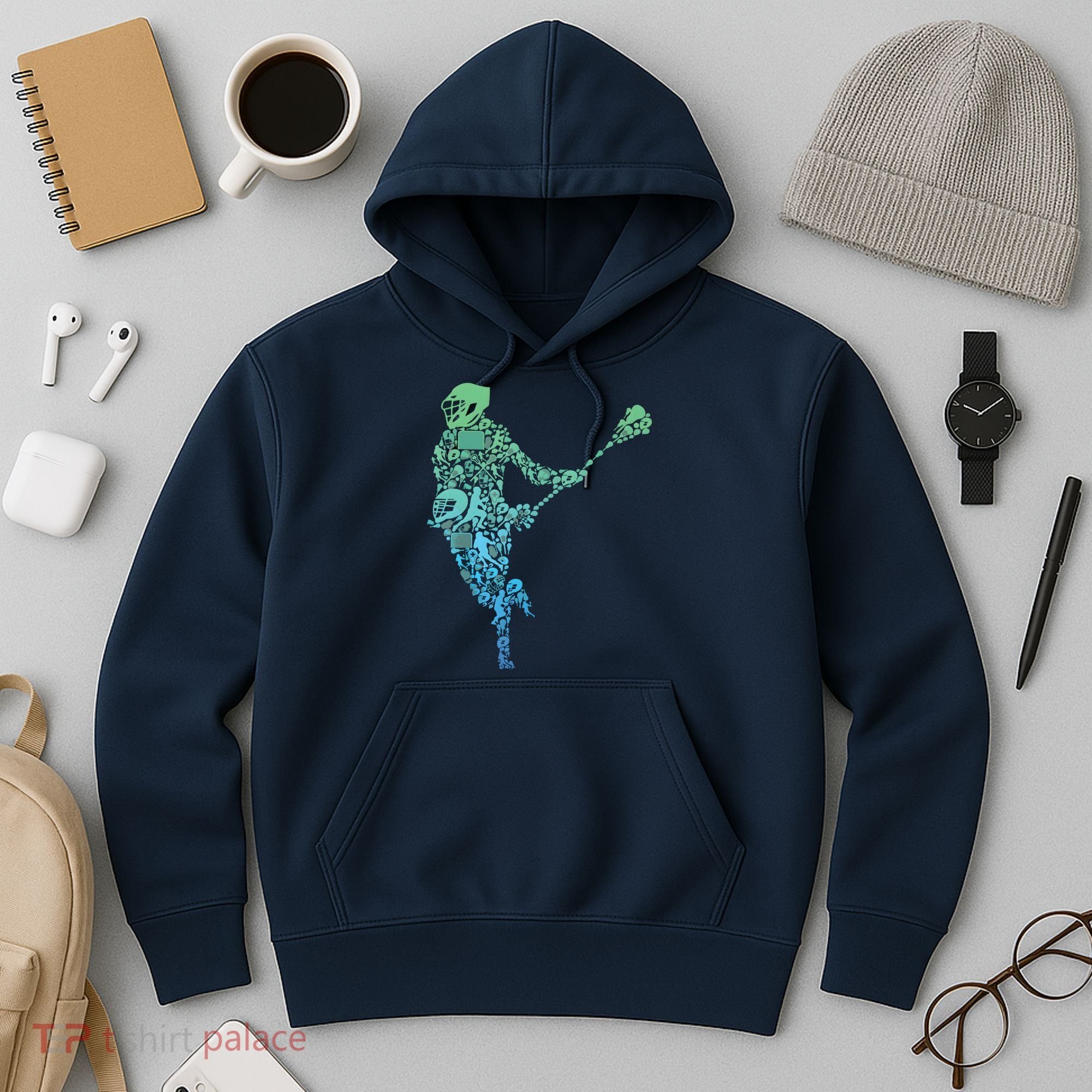 Lacrosse Player Hoodie