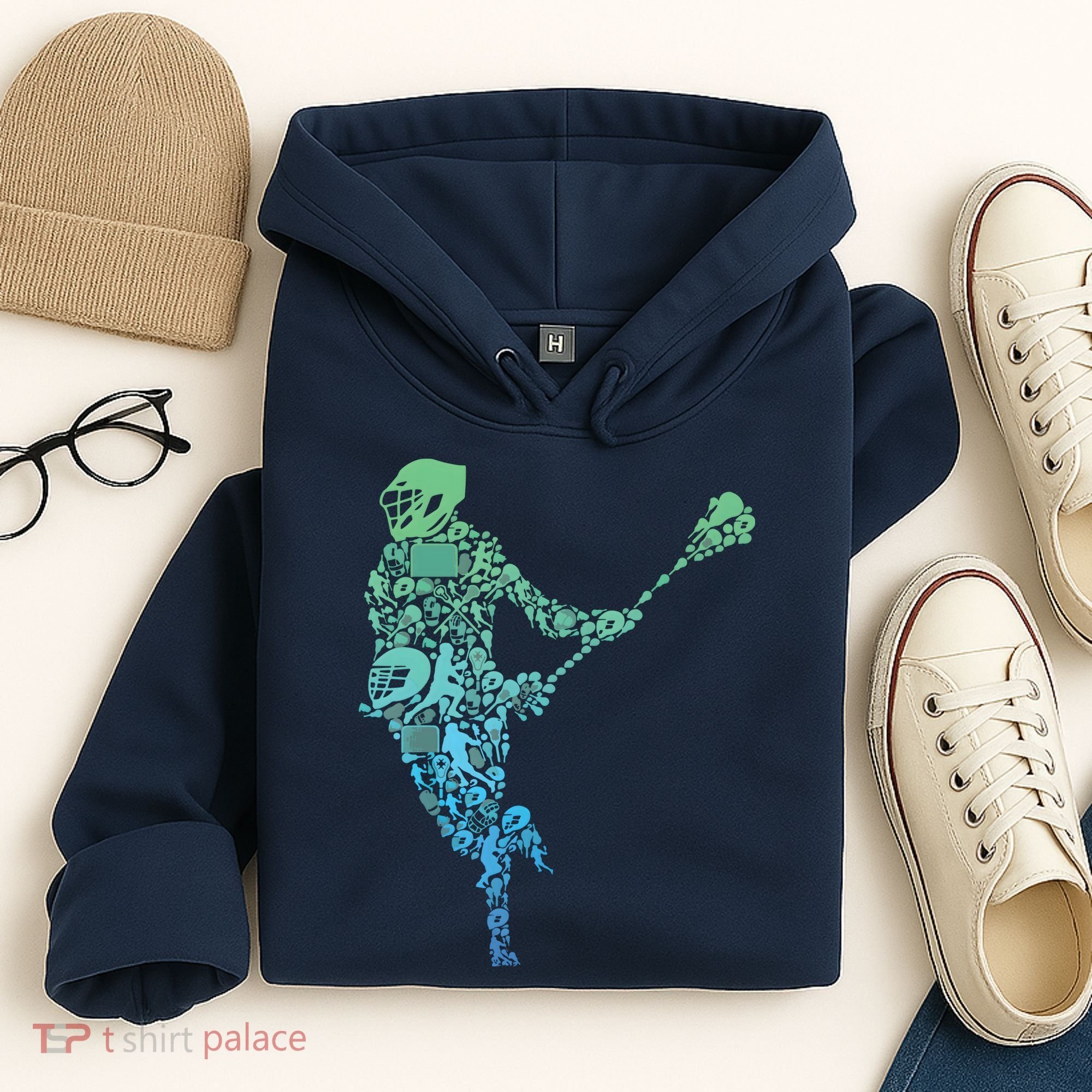 Lacrosse Player Hoodie