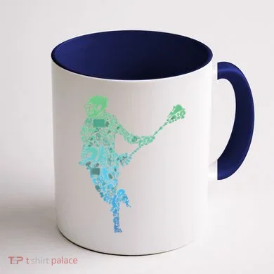 Lacrosse Player Coffee Mug back