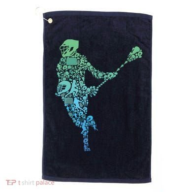 Lacrosse Player Golf Towel