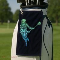 Lacrosse Player Golf Towel thumb 2